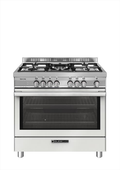 GLEM GAS - Cucina elettrica ST965MWH Classe A+-Bianco Farina
