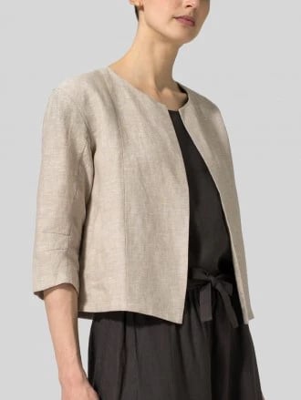 Cotton-Linen Cardigan Jacket