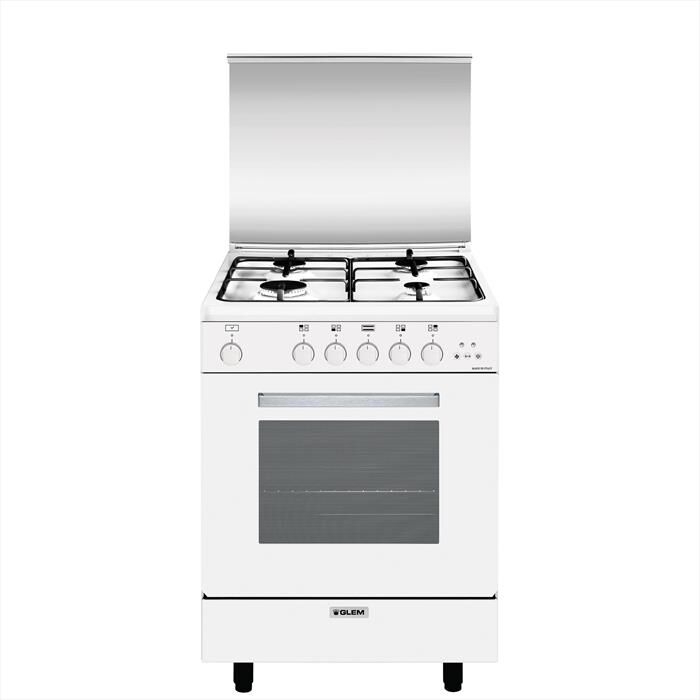 GLEM GAS - Cucina a gas A654VX Classe A-Bianco