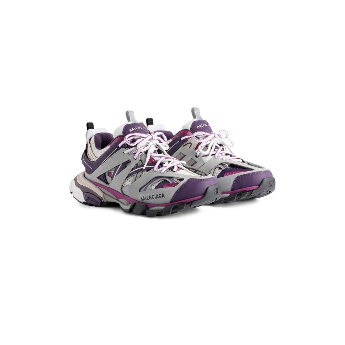 Womens Track Sneaker in Grey/purple