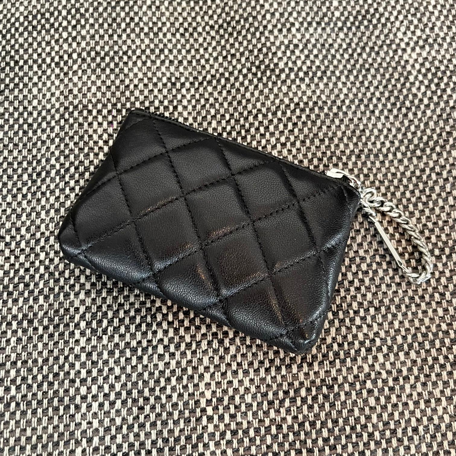 Cambon Quilted Lambskin Coin Purse&Card Holder - Mocuir