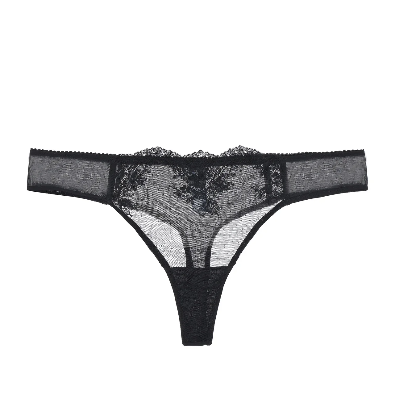 Amour d'Agnette Kim Stretch Lace & Mesh Thong