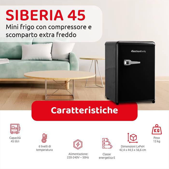 MELCHIONI FAMILY - SIBERIA 45 - NERO-Nero / Metallo