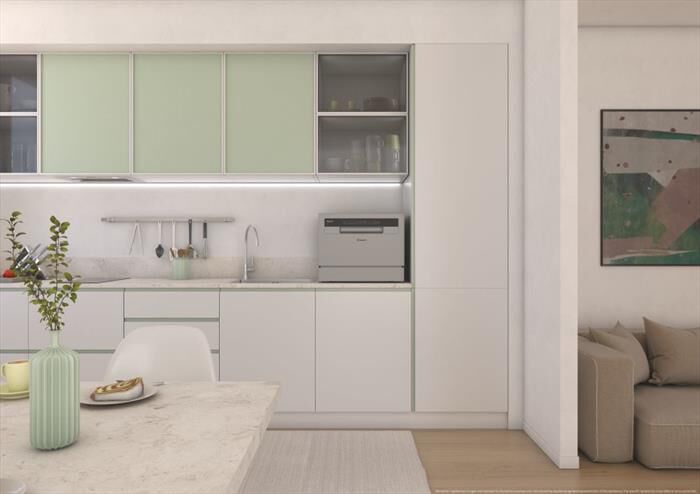 CANDY - Lavastoviglie CP 6E51LS Classe E 6 coperti-Stainless steel