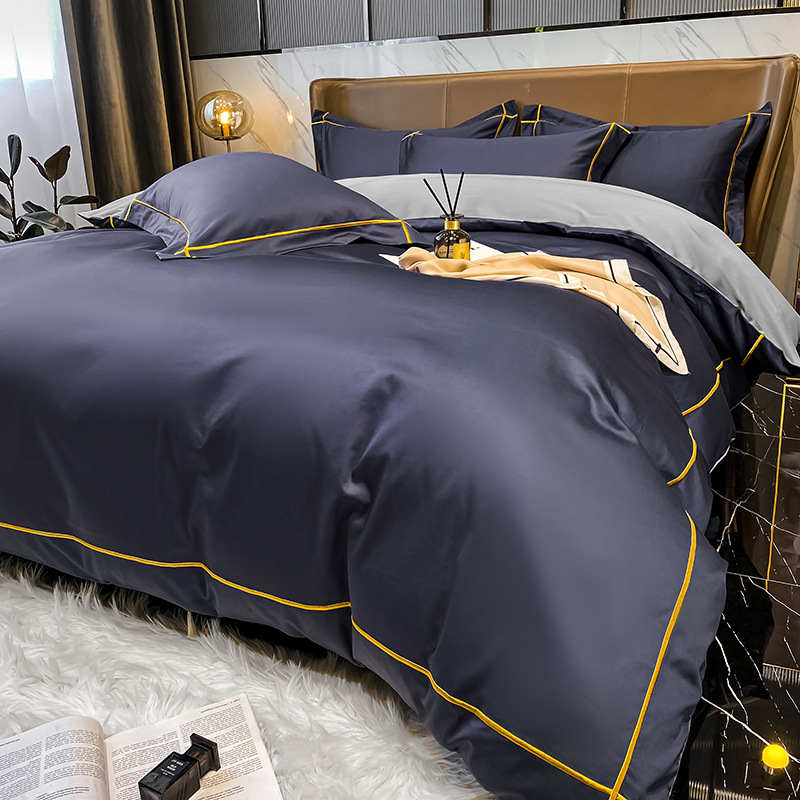 Four-piece cotton long-staple cotton spring and autumn cotton bedspread bedding high-grade bedspread