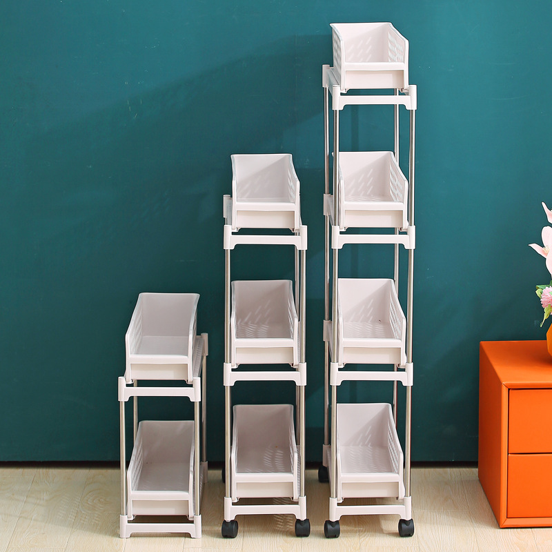 Kitchen Storage Rack Cart Bathroom Gap Pull-out Storage Rack Bathroom Floor Multi-layer Storage Rack