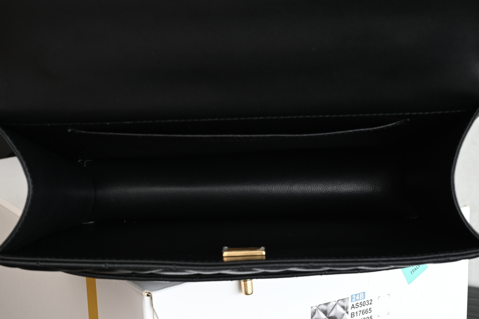 2025B Backpack in Black Shiny Lambskin with Gold-Tone Hardware (Model AS5704) - Mocuir