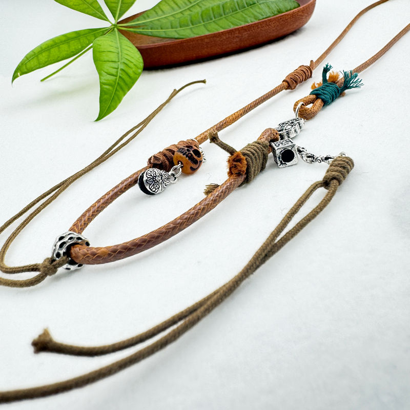 Silver ox bone jewelry versatile style