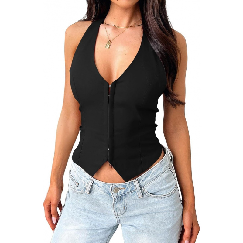 Women's Sexy Halter V Neck Tank Top