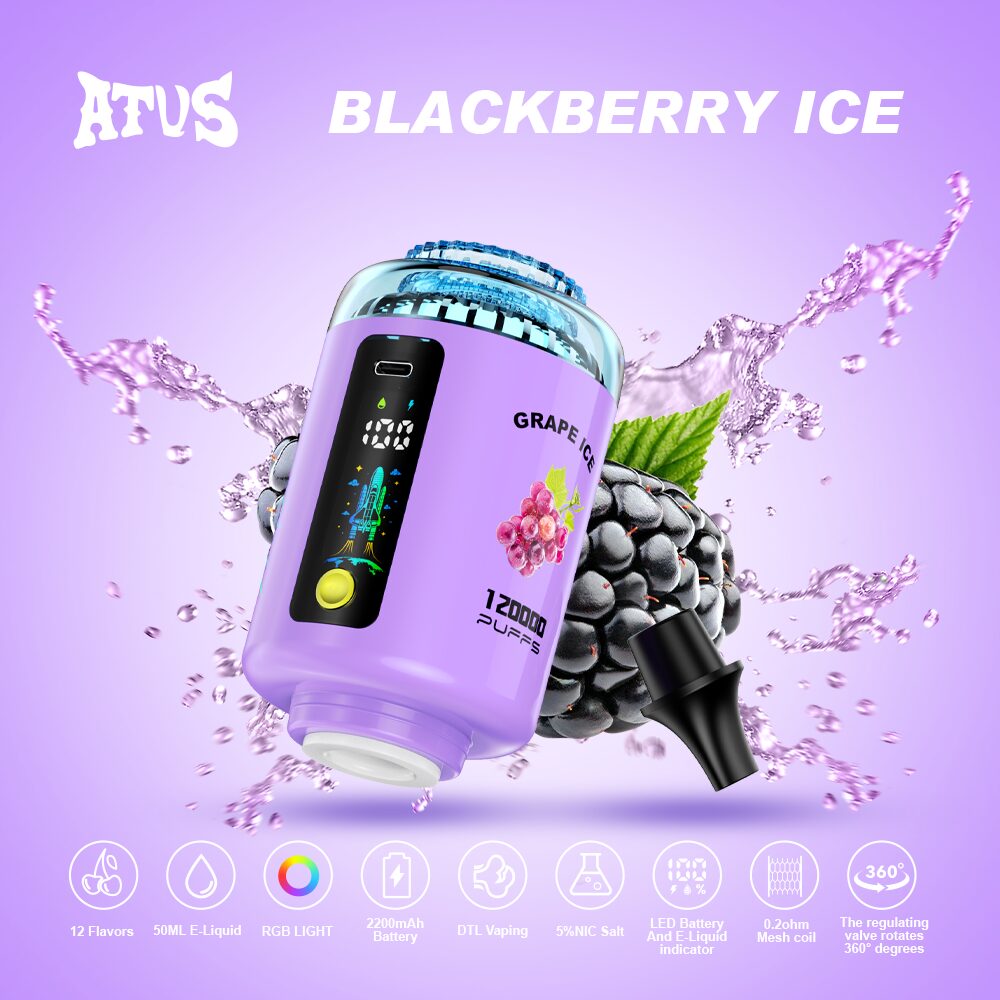 【New Arrive】ATVS 120000 120K Puffs Hookah Head LED Display DTL Disposable Vape