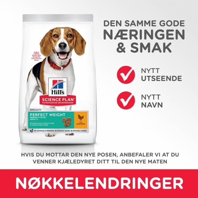 Hill's Science Plan Dog Perfect Weight Medium Chicken