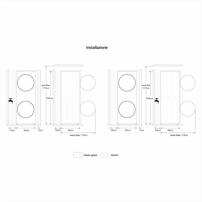 LG - Lavasciuga WASHTOWER WT1210WWF 12/10 Kg Classe A-Bianca