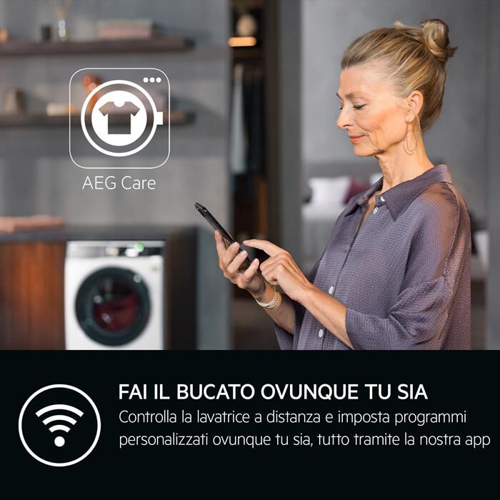 AEG - Lavasciuga LWR9C16BAY 10/6 Kg Classe A/BY-Bianco