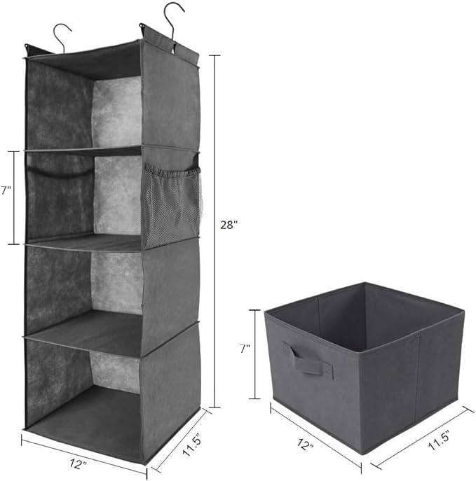 DIVIDERLY 4-Shelf Hanging Closet Organizer