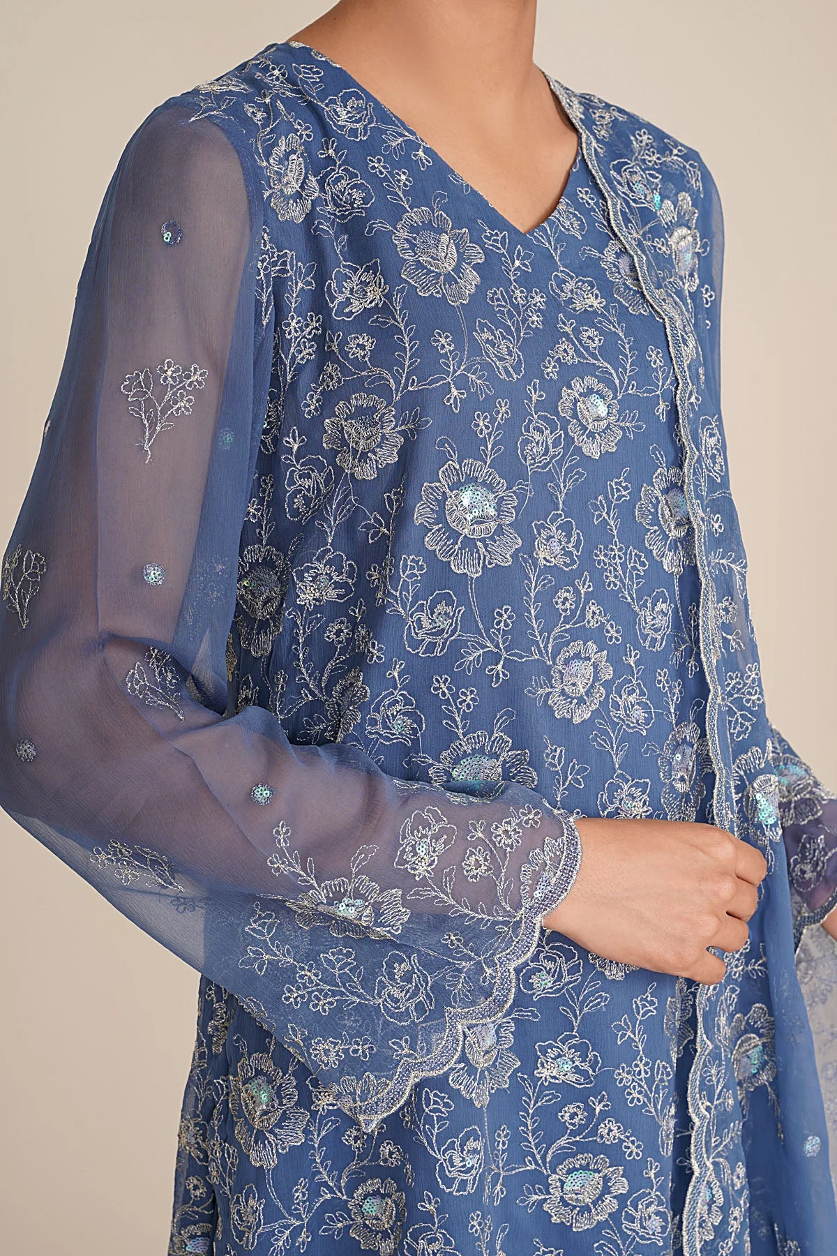 BAMBER CHIFFON | EMBROIDERED