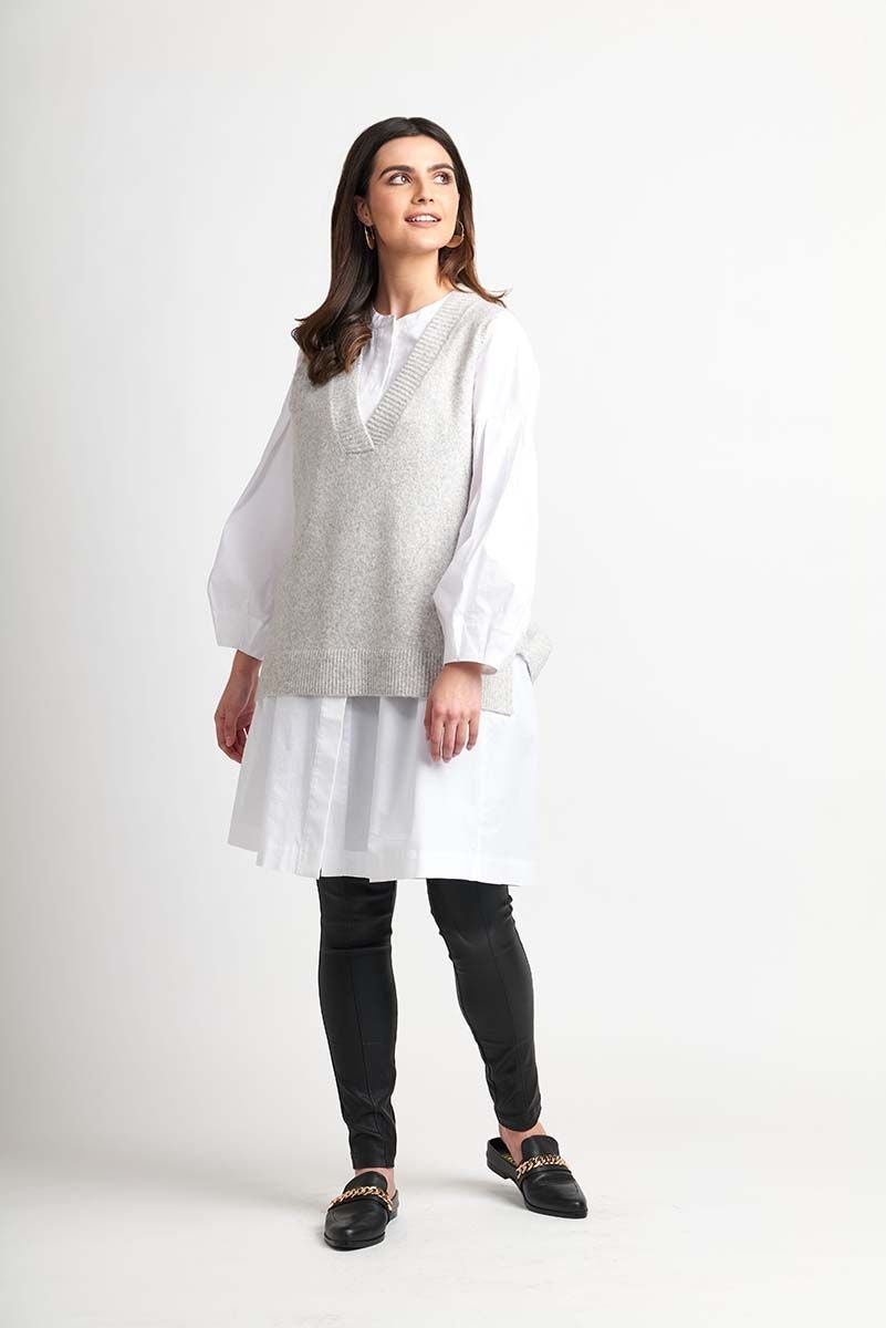 ‌Silver Drift Wool Vest