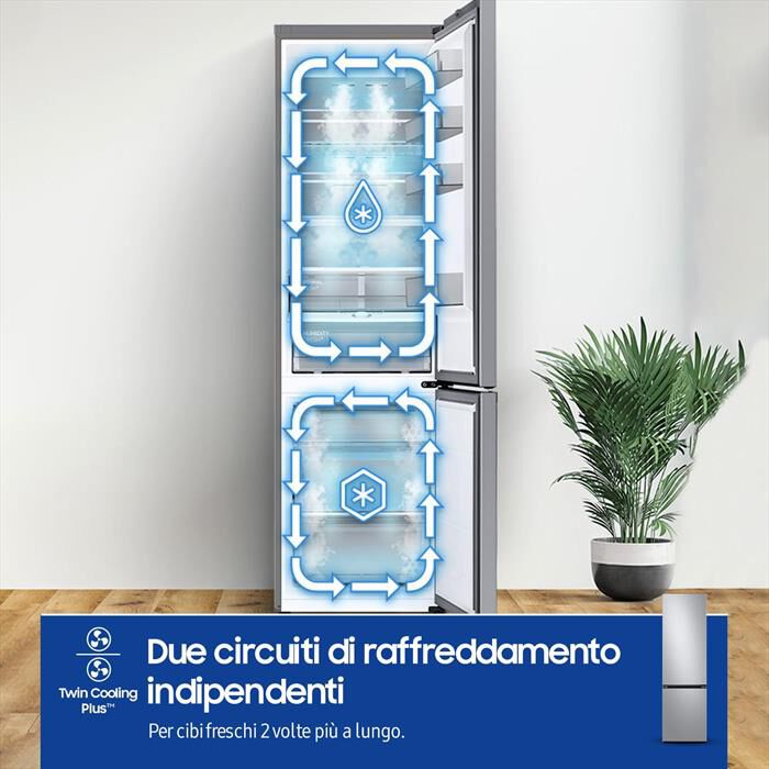 SAMSUNG - Frigorifero combinato RB38C607AS9/EF Classe A-METAL INOX