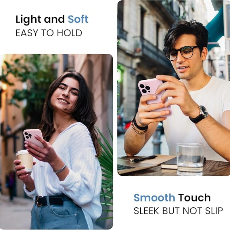 CASEOLOGY Silicone Upgraded [Camera Protection] Phone Case with [2 Screen Protectors]