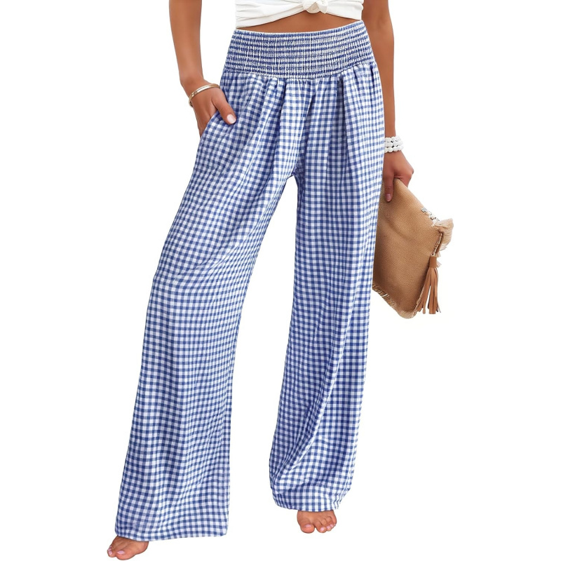 Women's Palazzo Pants, Striped & Gingham