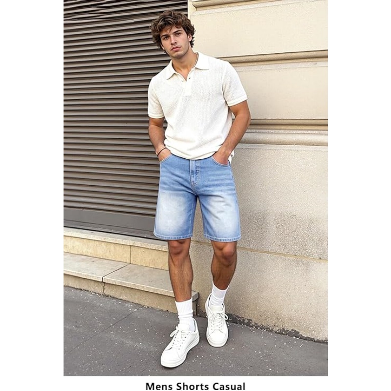 Mens Baggy Jean Shorts