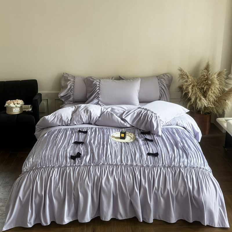 Skin-friendly cotton princess wind four-piece suit