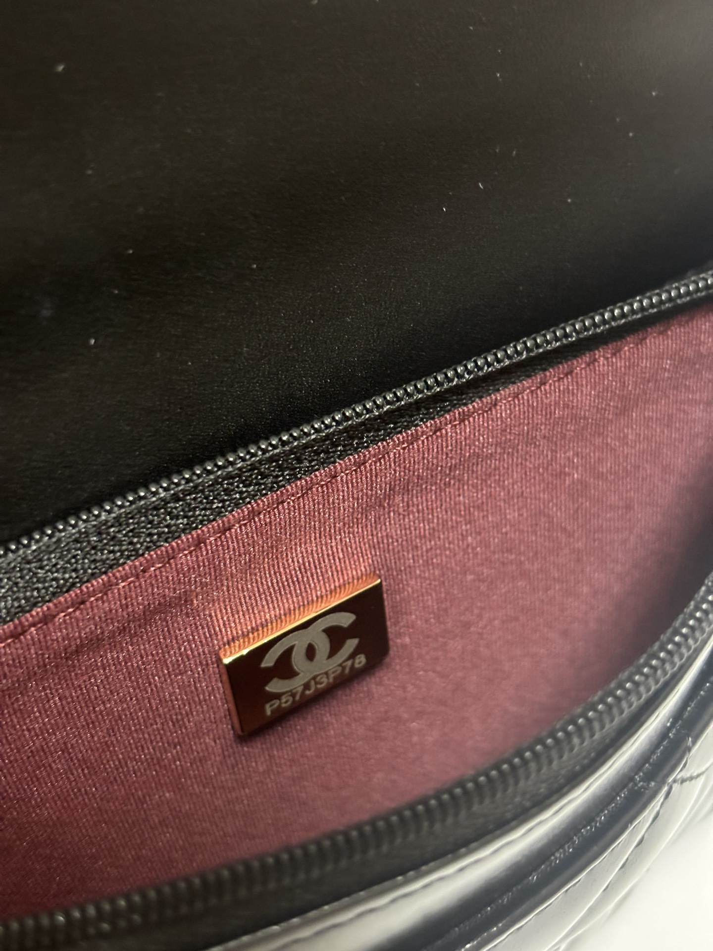 Classic Quilted Lambskin Wallet on Chain with Gold Ball in Black (Gold Hardware) - Mocuir