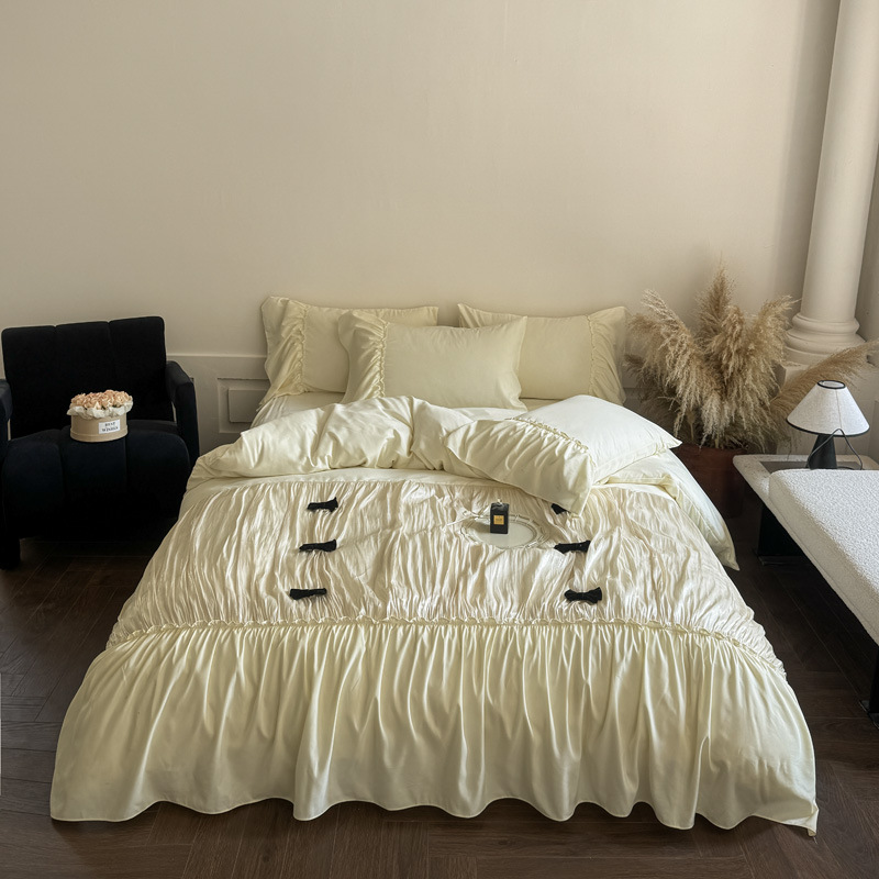 Skin-friendly cotton princess wind four-piece suit