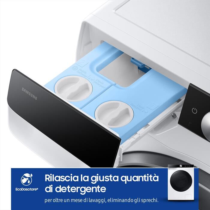SAMSUNG - Lavasciuga 11/6 Kg WD11DG6B85BKU3 Classe A-bianca con oblò e display nero