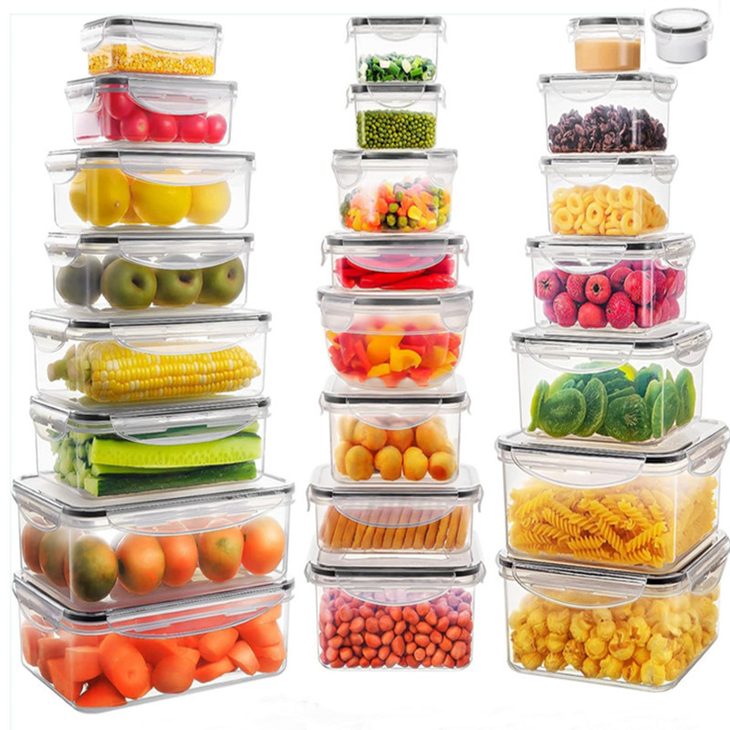 Lunch Box 24-piece set A sealed jar grains kitchen storage food grade plastic snack dry goods storage jar