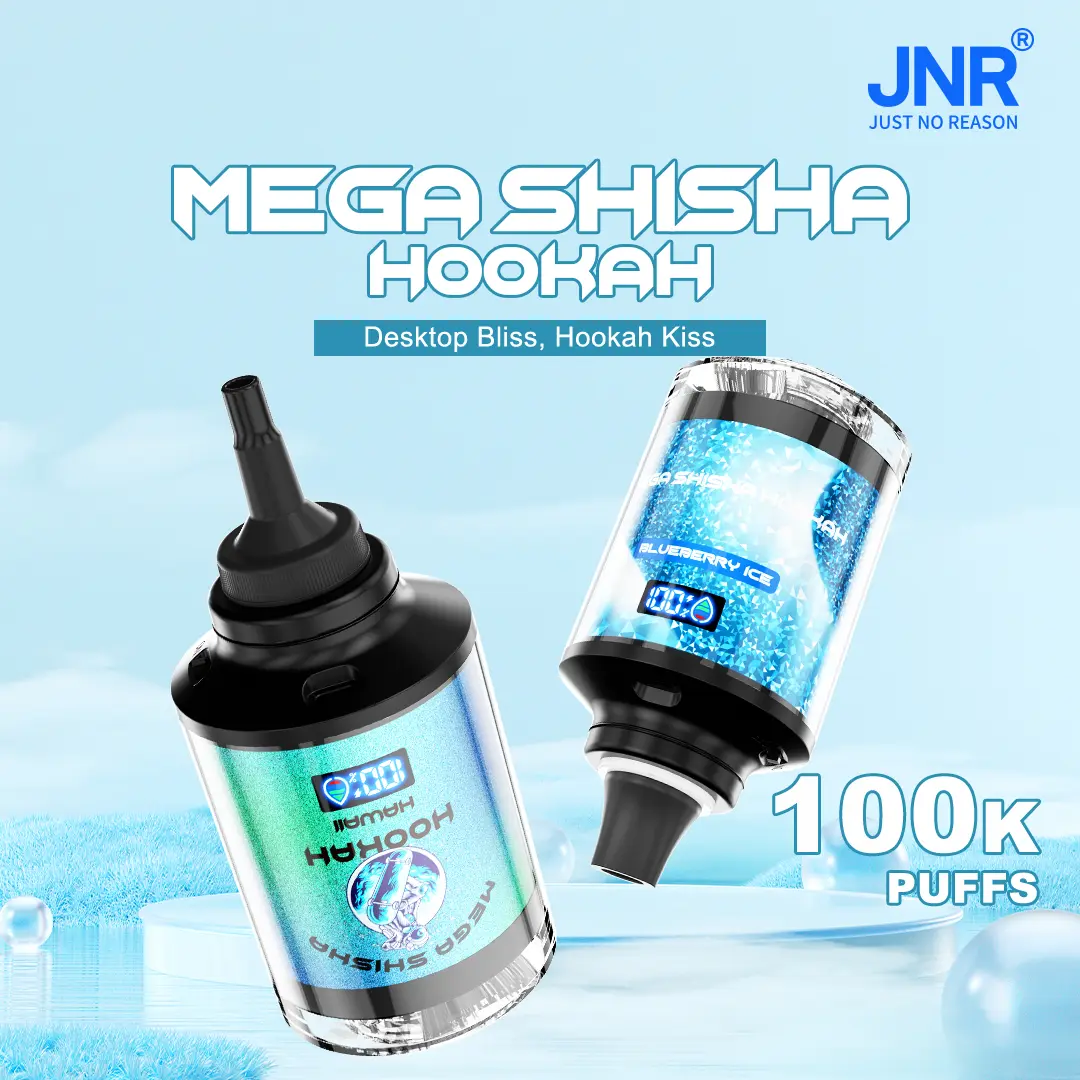 （3 pieces）JNR Mega Shisha Hookah 100000 100K Puffs Large Capacity LED Display Disposable Vape