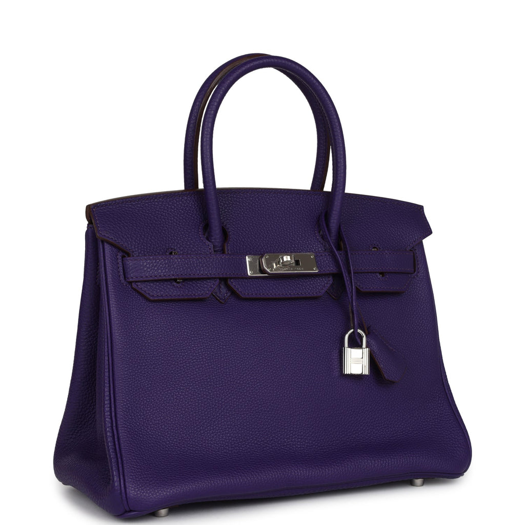 Birkin 30 Iris Clemence Palladium Hardware
