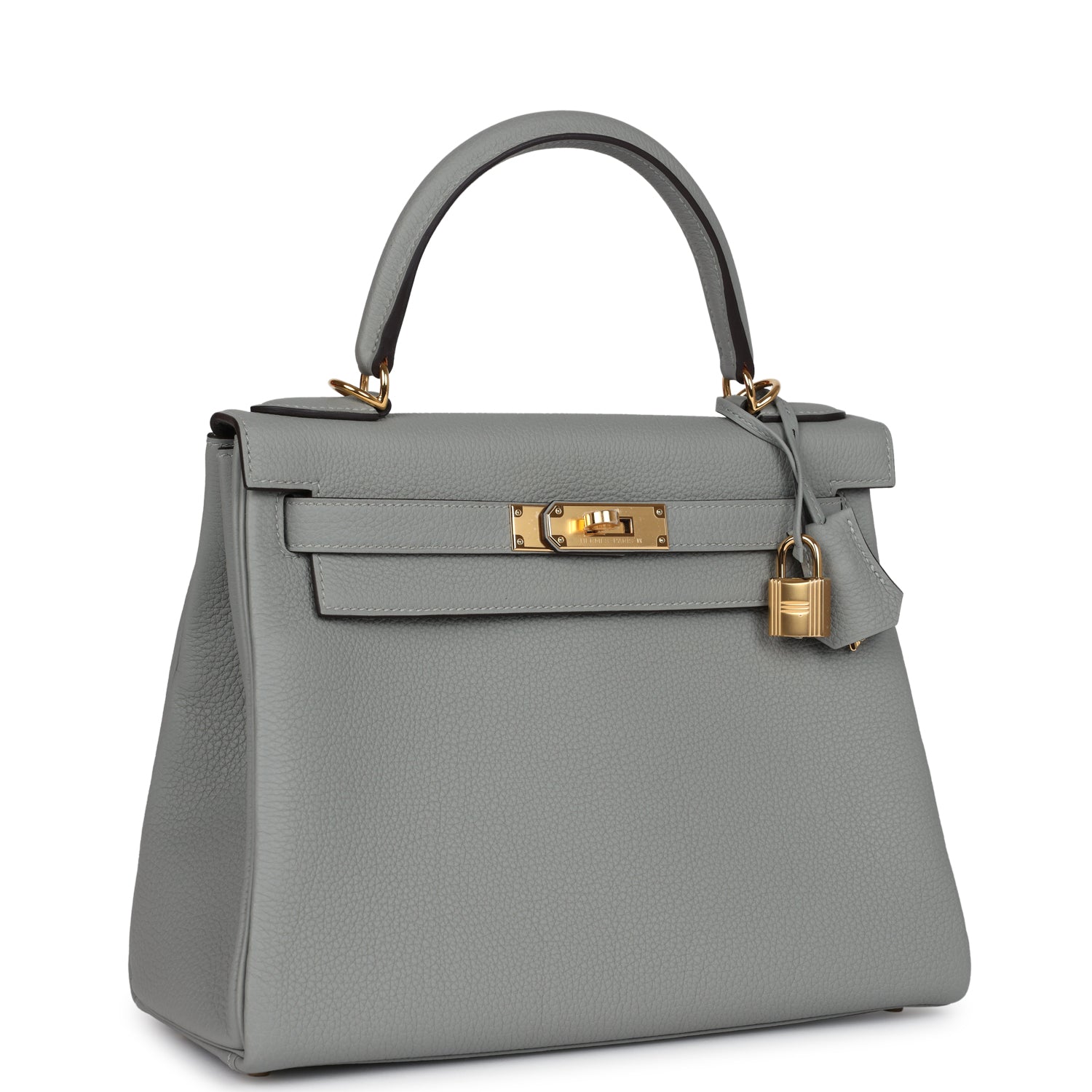 Kelly Retourne 28 Gris Mouette Togo Gold Hardware