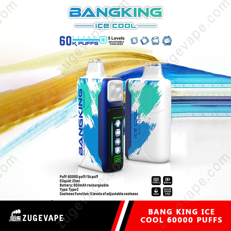 【Hot Sale🔥】Bang King Ice Cool 60000 Puffs 60K Adjustable Coolness Disposable Vape
