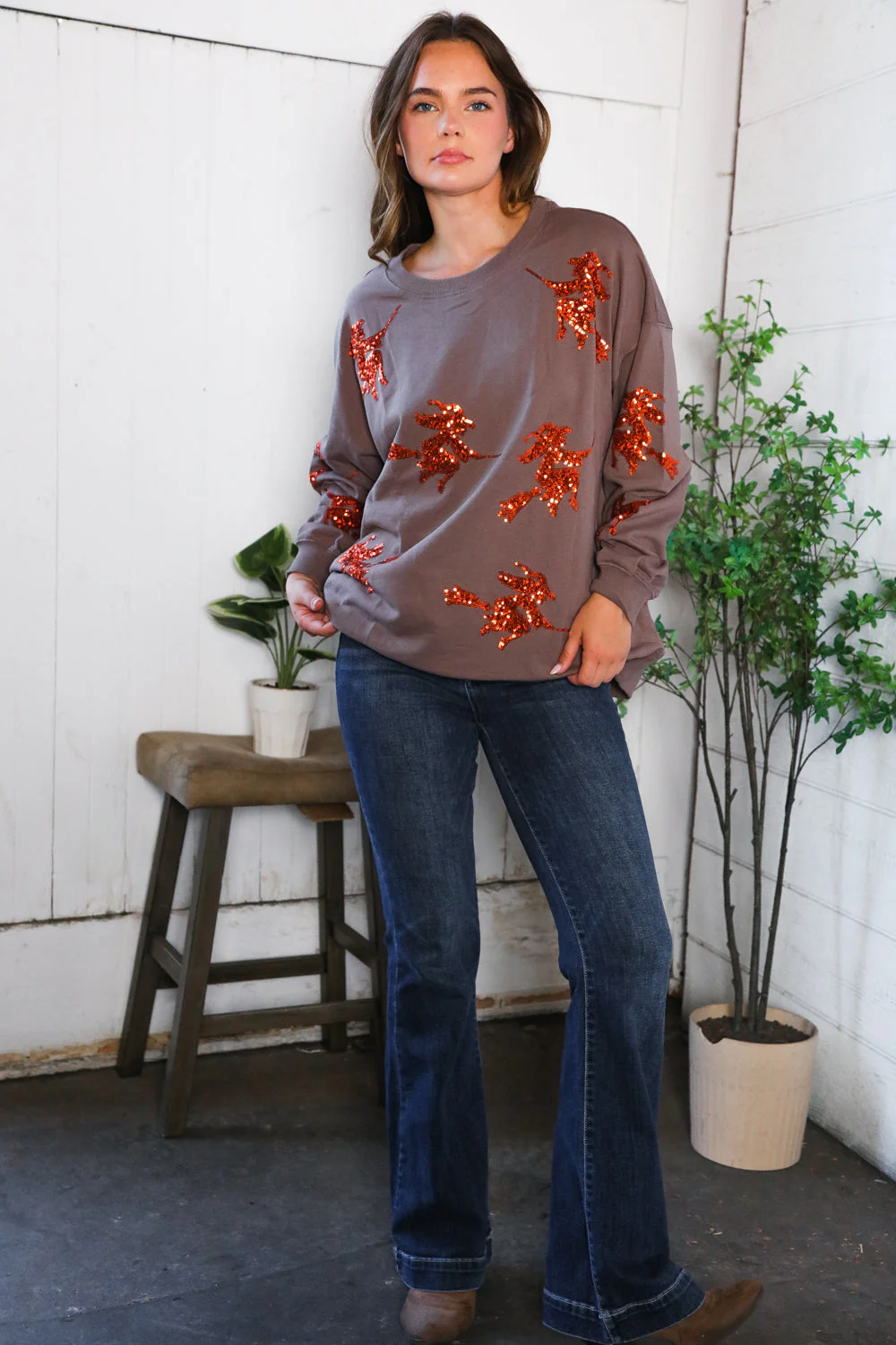 Sequins and Spells Spooky Pullover