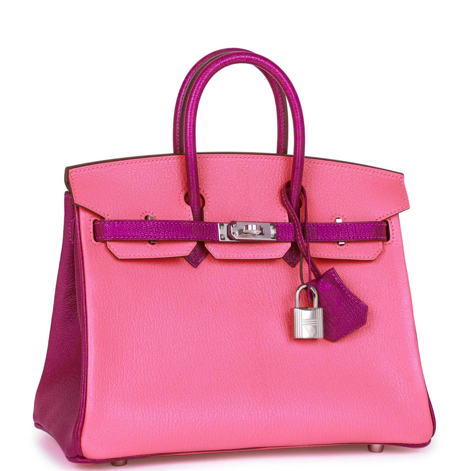 Special Order (HSS) Birkin 25 Rose Lipstick and Anemone Chevre Palladium Hardware