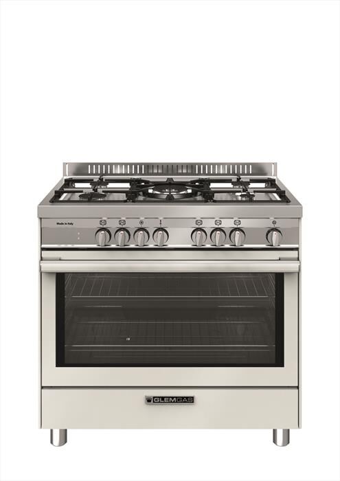 GLEM GAS - Cucina elettrica ST965MWH Classe A+-Bianco Farina