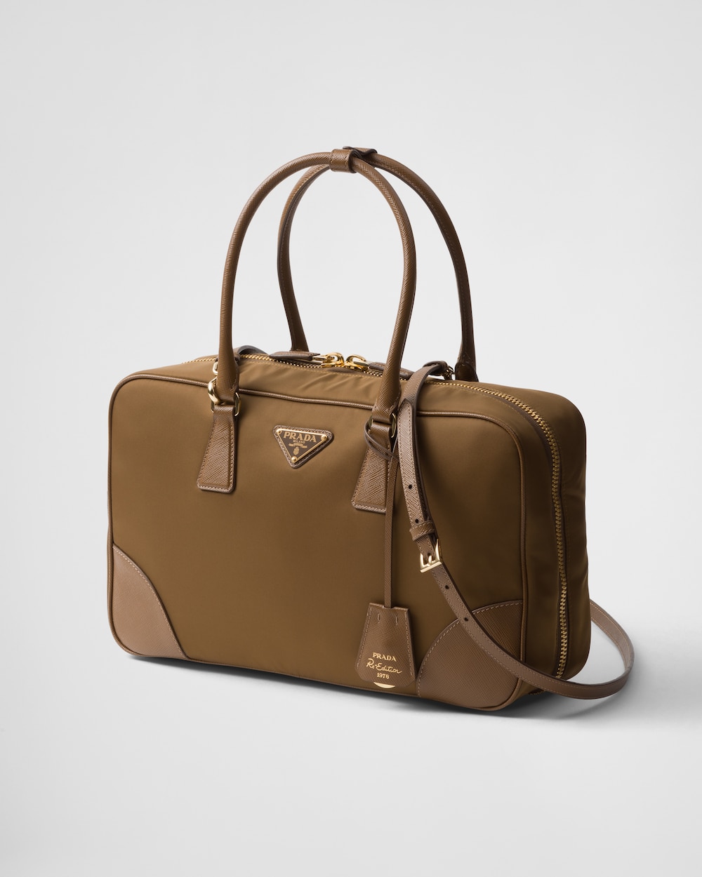 Re-Edition 1978 Large Re-Nylon and Saffiano Leather Two-Handle Bag