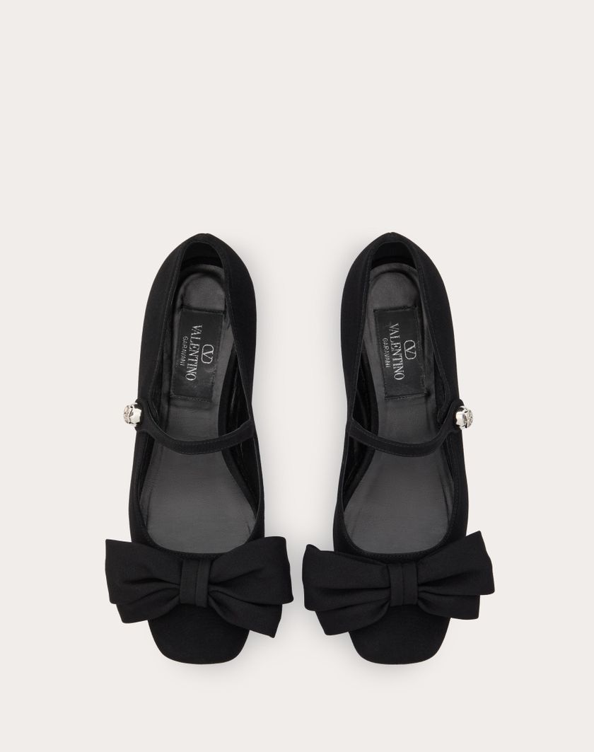 GARAVANI BOWJANE MARY-JANE BALLERINA IN CREPE FABRIC 20MM