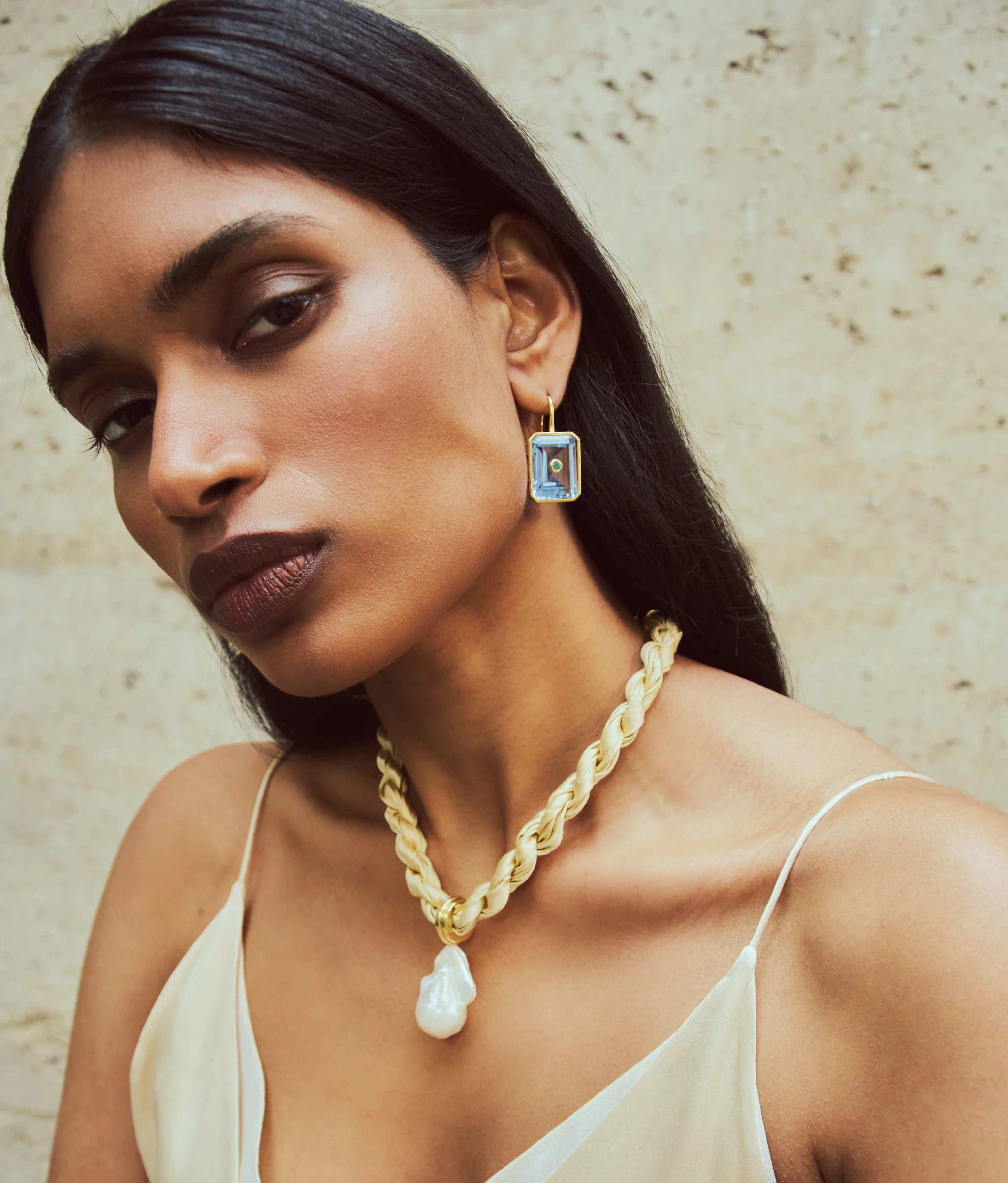 Tile Earrings in Glacier