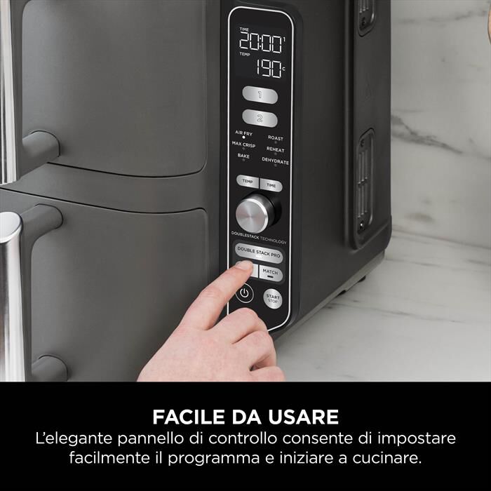 NINJA - FRIGGITRICE AD ARIA 9,5 LT SL400EU-Grigio