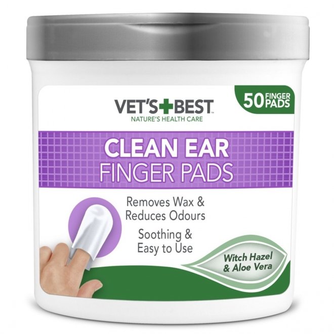 Vet' s Best Clean Ear Finger Pads, 50 stk