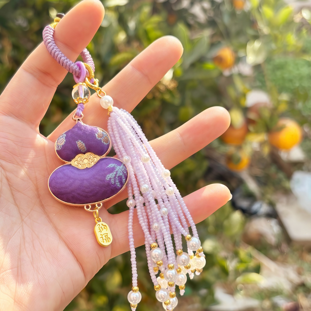 Chinese style embroidery gourd pendant decoration