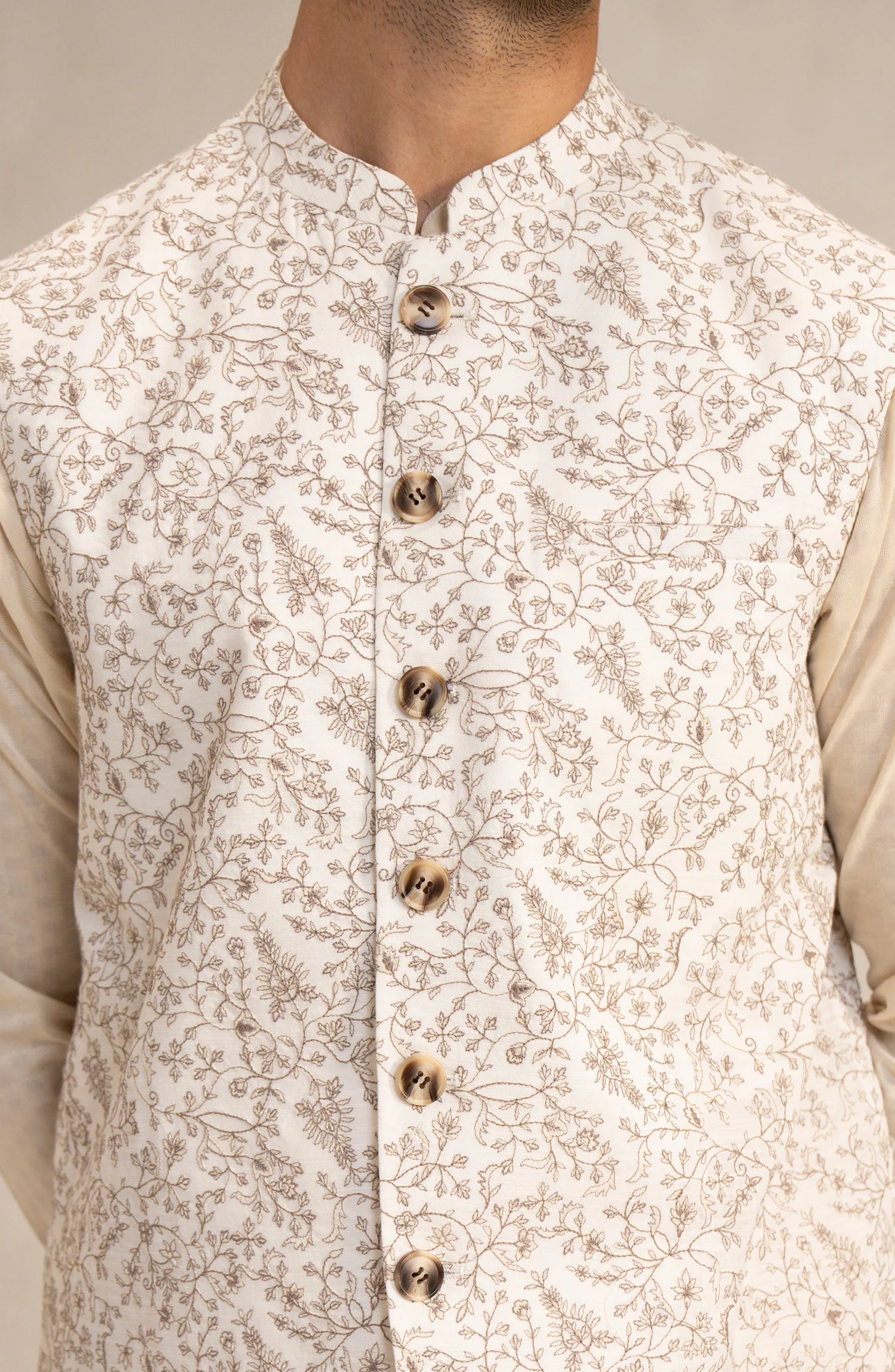 Men Embroidered Waistcoat - SMWC702A125