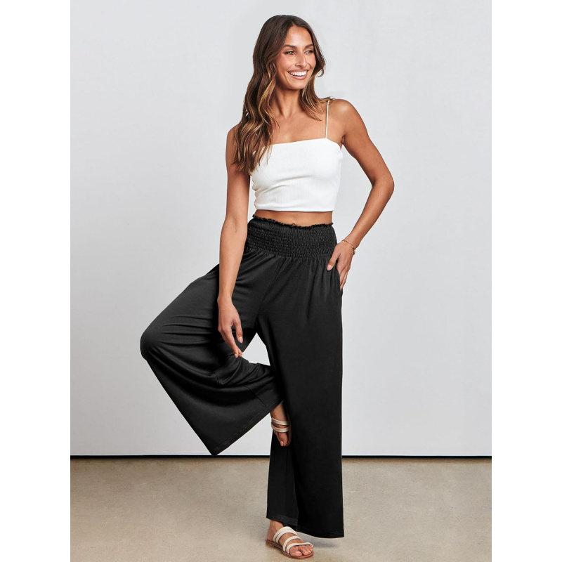 Women Palazzo Pants Summer Boho Wide Leg