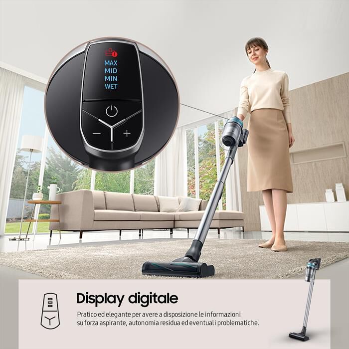 SAMSUNG - Scopa elettrica JET 75E PET VS20B75AGR1-TEAL MINT