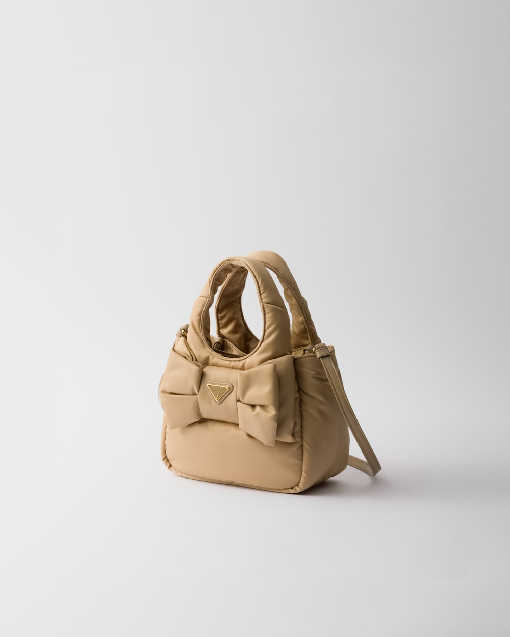 Padded Re-Nylon Mini-Bag With Bow