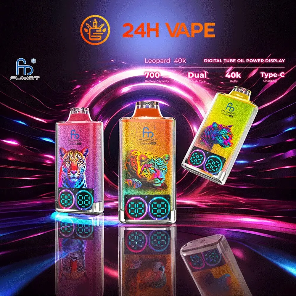 （3 pieces）RandM Leopard 40000 40K Puffs Original Edition Dual Mesh LCD Display Disposable Vape