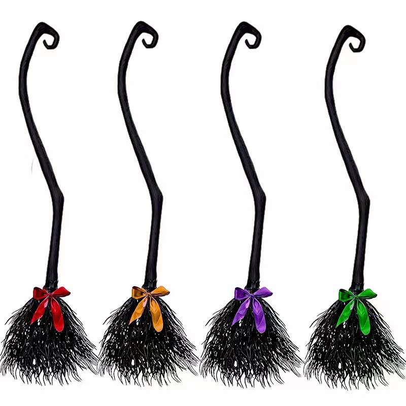 Halloween witch broom decoration
