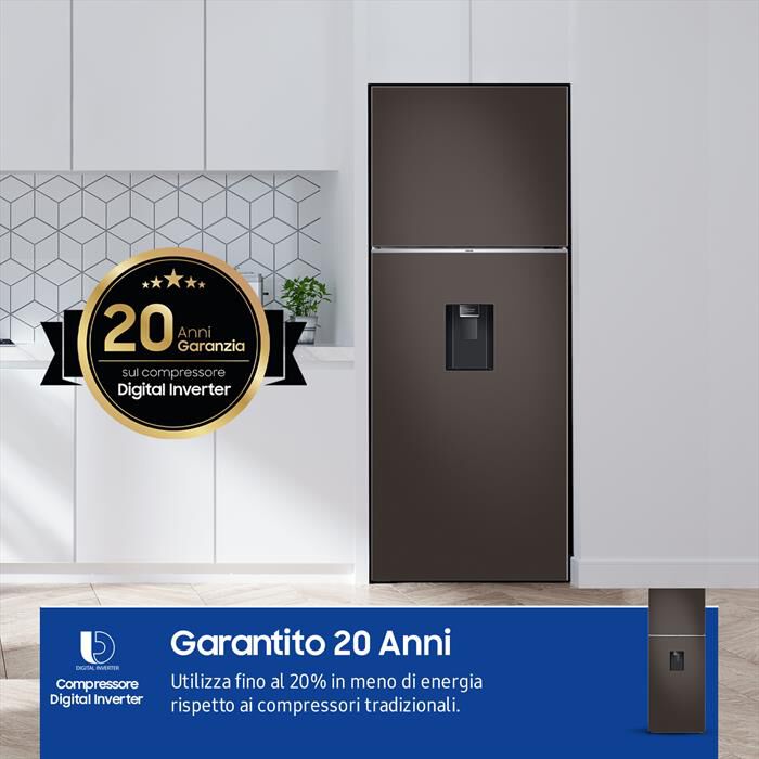 SAMSUNG - Frigorifero 2 porte RT47CB6736C2ES Classe E 462 lt-Cotta Charcoal