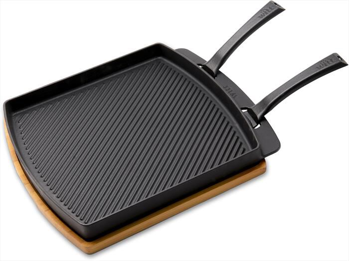 WITT - PADELLA DUE LATI CON BASE IN LEGNO-Black